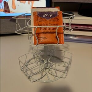 White Wire, Spinning Carousel Tea Bag Holder